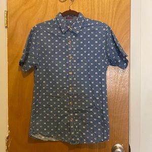 Mens short sleeve button down